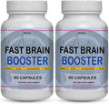 Fast Brain Booster New Advanced Formula Supplement (2 Packs) 60 Days Supply Pills