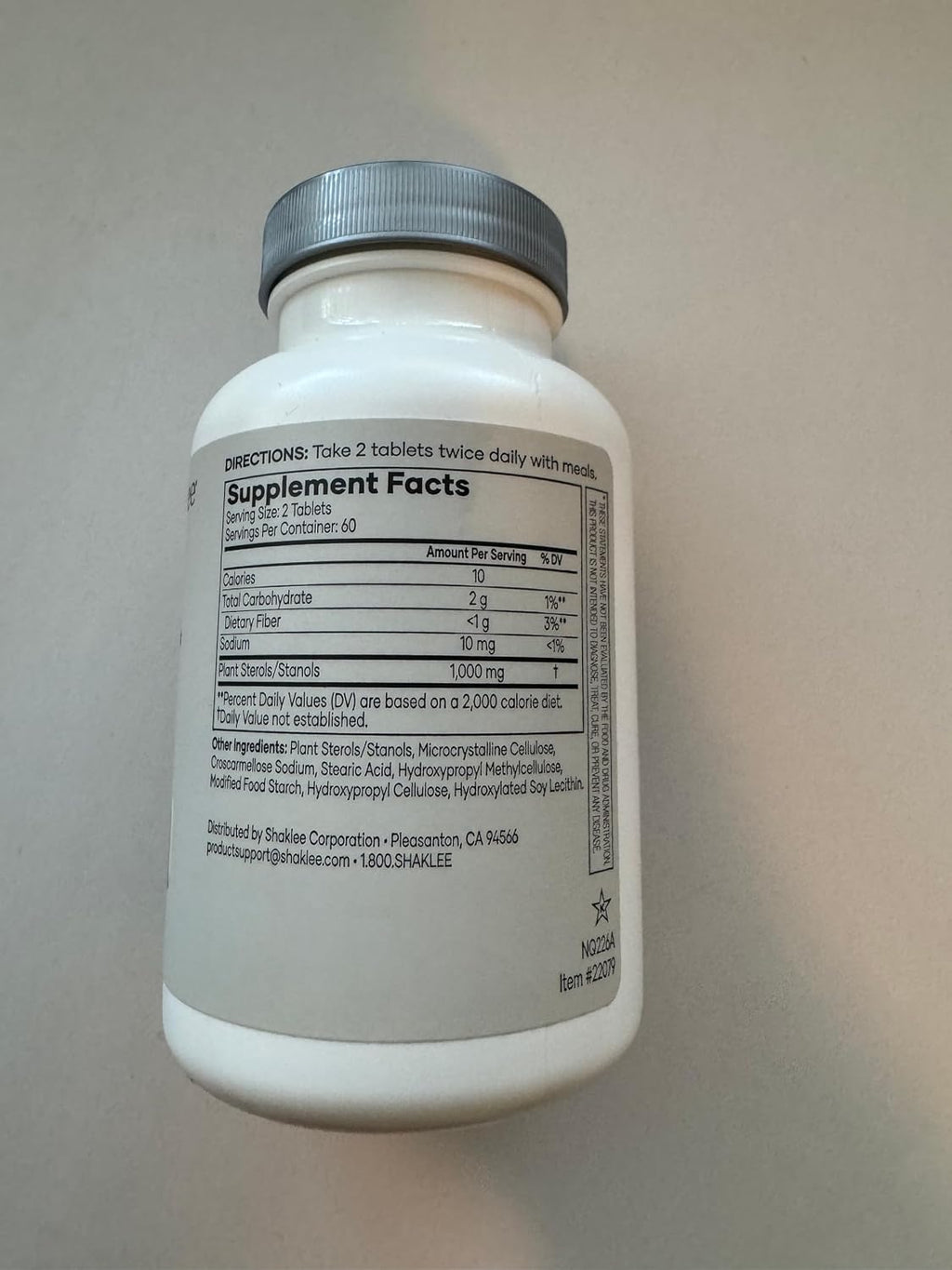 Shaklee Cholesterol Complex: Fórmula a base de plantas - 120 comprimidos
