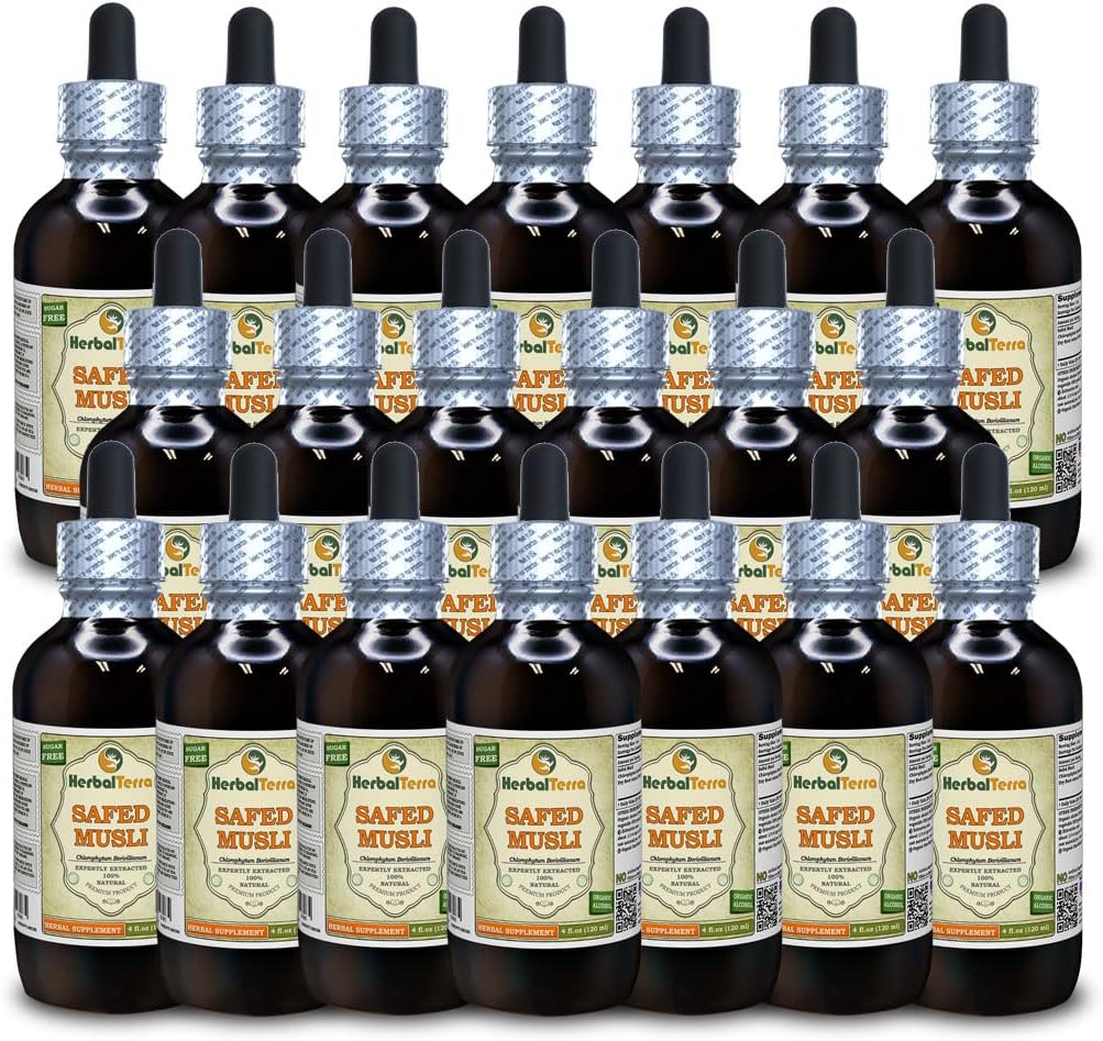 Safed Musli (Chlorophytum Borivillianum) Extracto Líquido de Raíz Seca - 2x2 oz