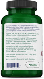 Vitanica Metabolic Manager - Suplemento Herbal para Apoyo Metabólico Saludable con Vitamina D - Vegano - 120 Cápsulas