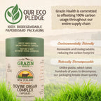 GRAZIN HEALTH - Complejo de Órganos Bovinos Grass Fed: Hígado, Bazo, Riñón, Corazón, Páncreas (600 mg por órgano por cápsula, 3000 mg por dosis, 30 dosis)