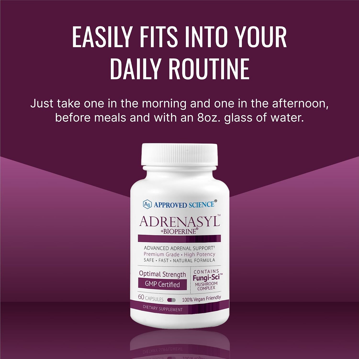 Adrenasyl de Approved Science - Apoyo para las Glándulas Suprarrenales - 60 Cápsulas