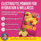 Dr. Price's Electrolytes Cherry Lemonade - 30 Sobres de Hidratación en Polvo Sin Azúcar