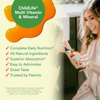 CHILDLIFE ESSENTIALS Multivitamínico y Mineral para Niños - Suplemento Líquido para Bebés y Niños - Sabor Natural Naranja y Mango - 237 ml (Pack de 4)