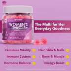 LILICARE Multivitamínico para Mujeres Gominolas - Sin Azúcar, Con Metilfolato, Biotina y Colágeno