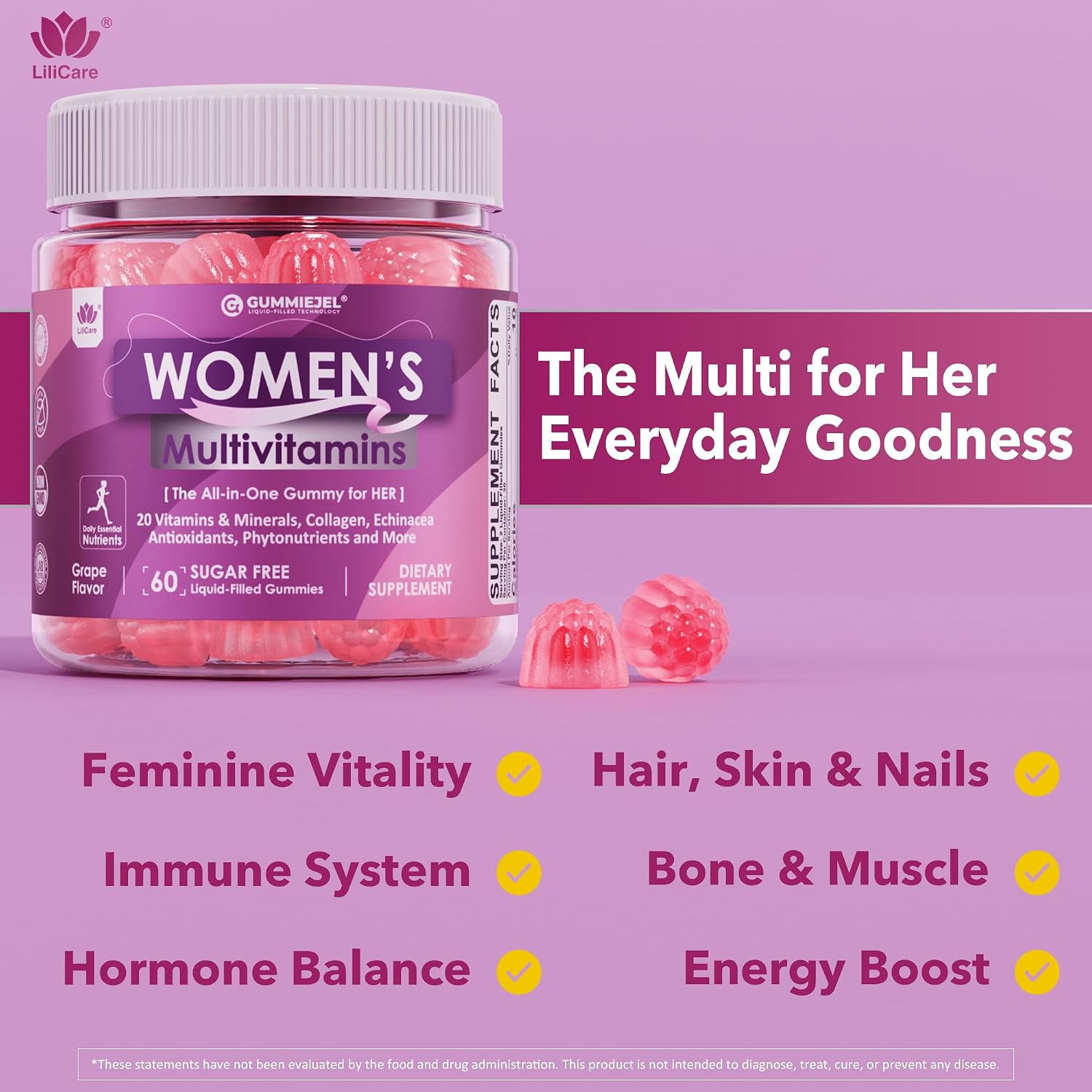 Gominolas Multivitamínicas para Mujer (2 Pack) - LILICARE