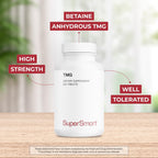 Supersmart TMG 2250 mg (Alta Potencia) - Trimetilglicina Betaína Anhidra - 100 Comprimidos