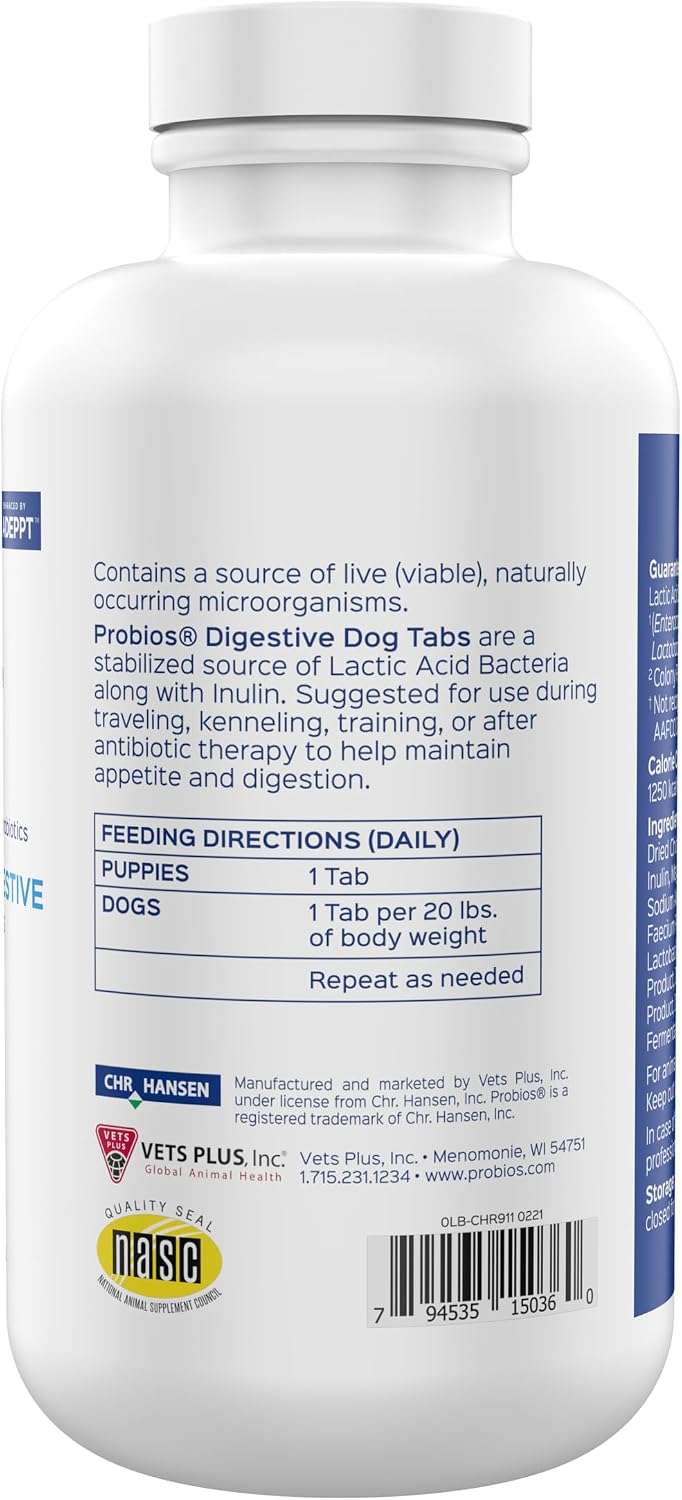 Vet Plus Probios Digestive - 180 Comprimidos para Perros