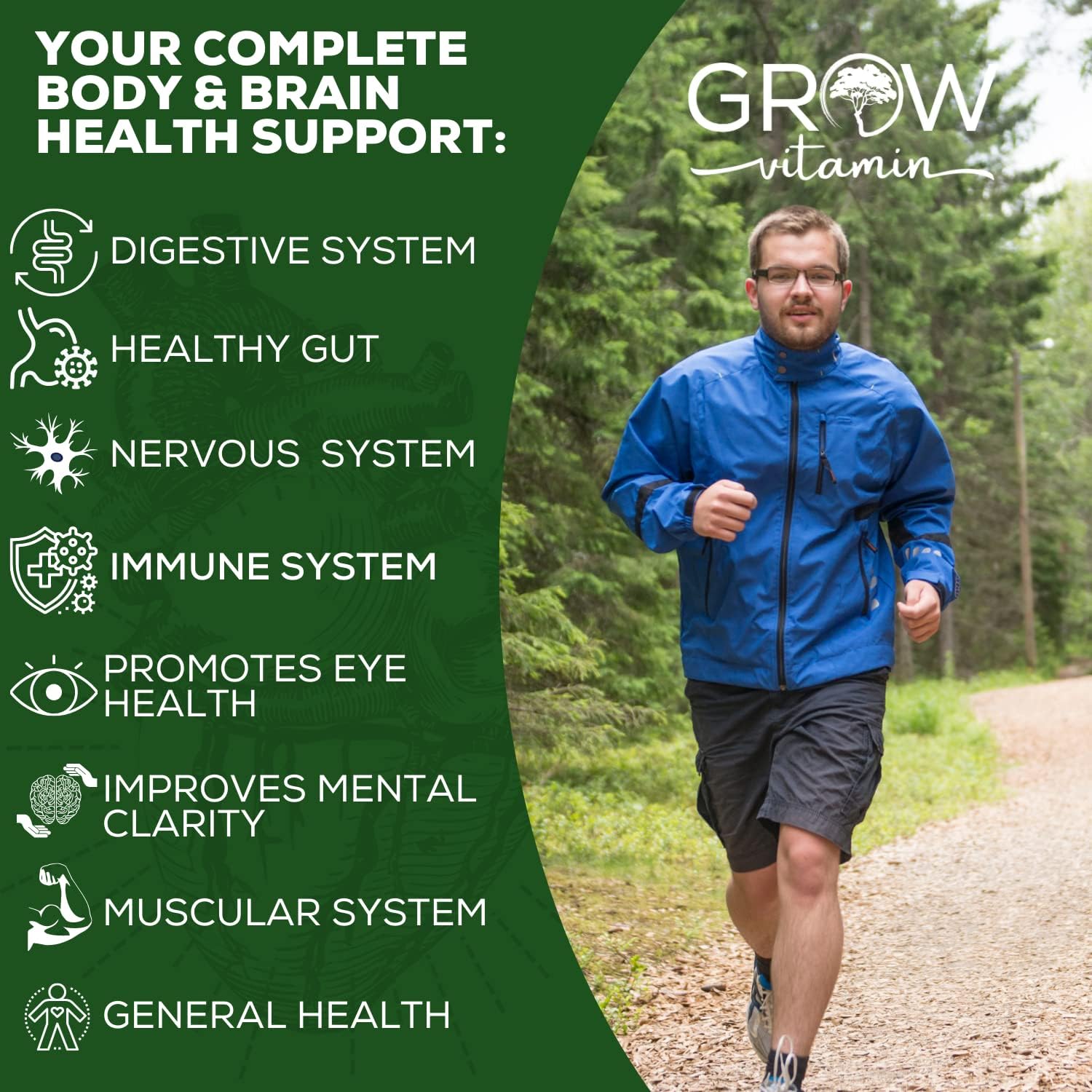 Multivitamínico Diario para Hombres con Vitaminas, Minerales y Alimentos Integrales Orgánicos - 90 Cápsulas