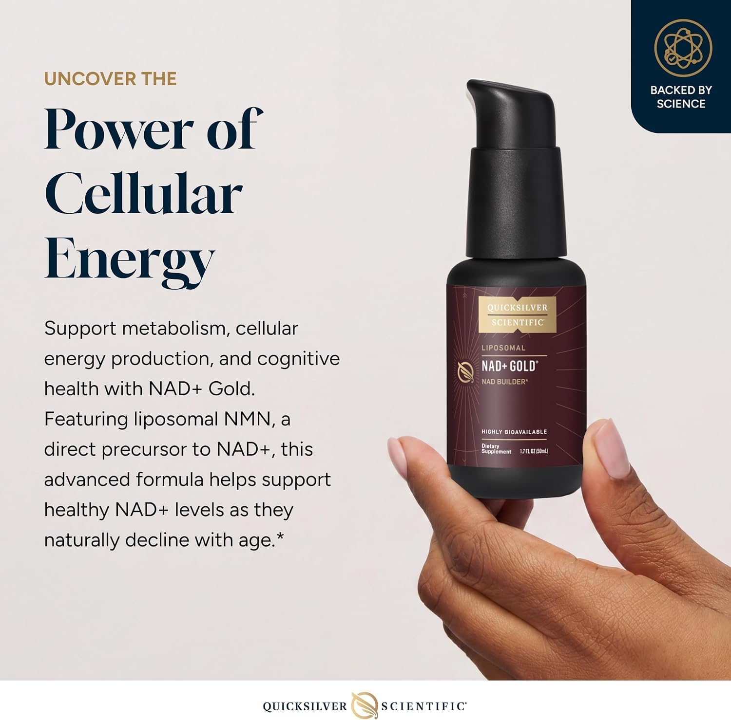 Quicksilver Scientific NAD+ Gold+ 50 ml