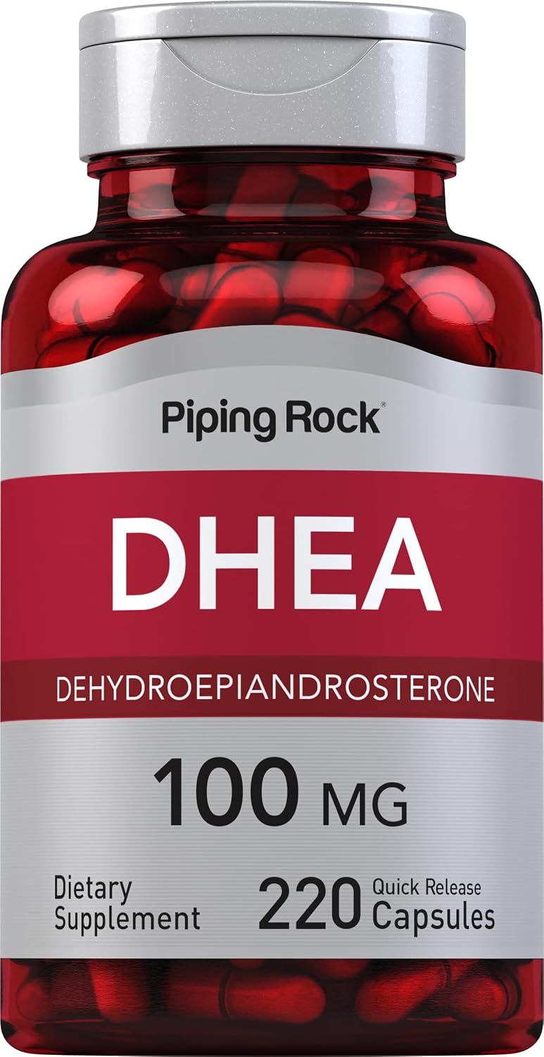 Piping Rock DHEA 100mg, 220 Cápsulas de Liberación Rápida