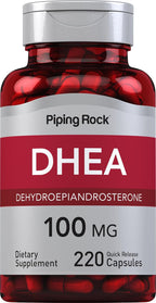 Piping Rock DHEA 100mg, 220 Cápsulas de Liberación Rápida