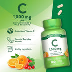 Vitamina C 1000mg con Bioflavonoides y Escaramujo - 100 Comprimidos | Nature's Truth