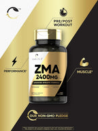 Carlyle ZMA - Suplemento de Zinc, Magnesio y Vitamina B6 | 90 Cápsulas | Sin Gluten y No-GMO