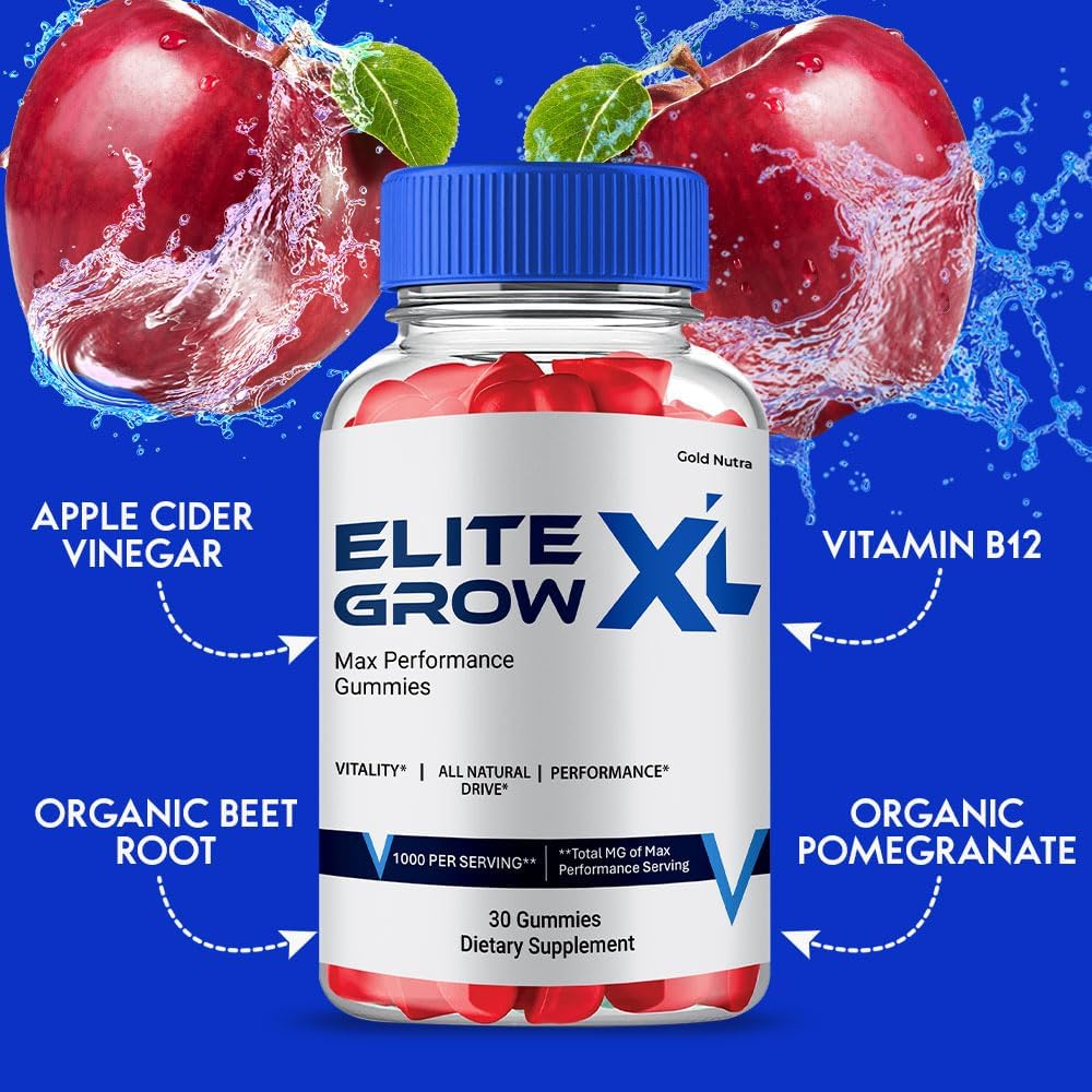 Elite Grow XL Gummies (Pack de 2) - Suplemento de Alta Potencia y Máximo Rendimiento, Fórmula Totalmente Natural