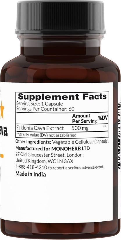 MONOHERB Ecklonia Cava Extract 500 mg - 60 Cápsulas Vegetarianas – Image 2
