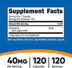 Nutricost Policosanol 40mg, 120 Cápsulas - Sin Gluten, No GMO, Apto para Vegetarianos