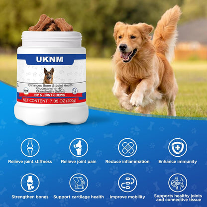 Glucosamina para Perros, Suplemento Articular con MSM y Cáñamo, 100 Snacks sabor Pollo – Image 2