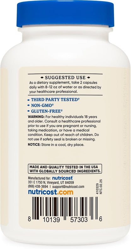 Nutricost Calostro 500mg, 120 Cápsulas (2 Envases) – Image 4