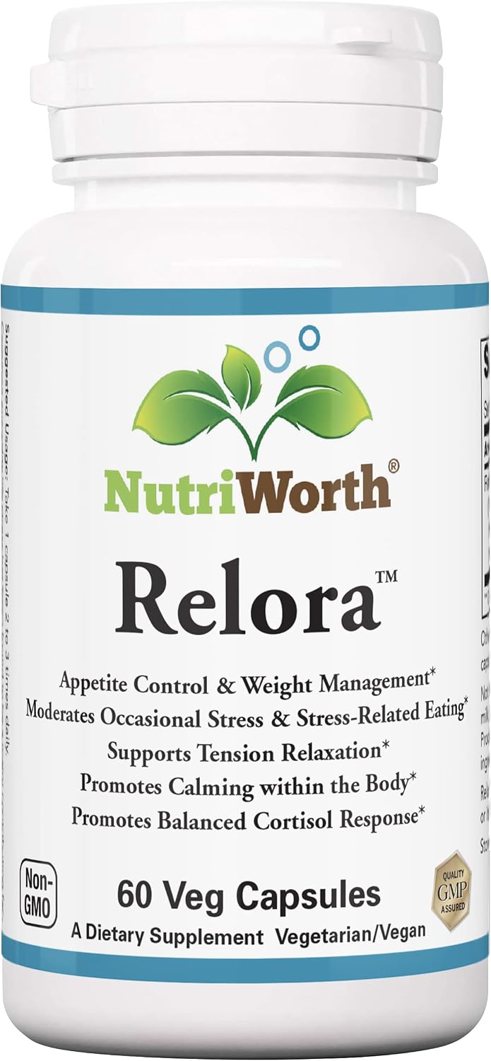 NutriWorth Relora - Complemento alimenticio con magnolia y phellodendron, 300 mg, 60 cápsulas vegetales