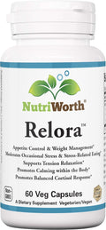 NutriWorth Relora - Complemento alimenticio con magnolia y phellodendron, 300 mg, 60 cápsulas vegetales
