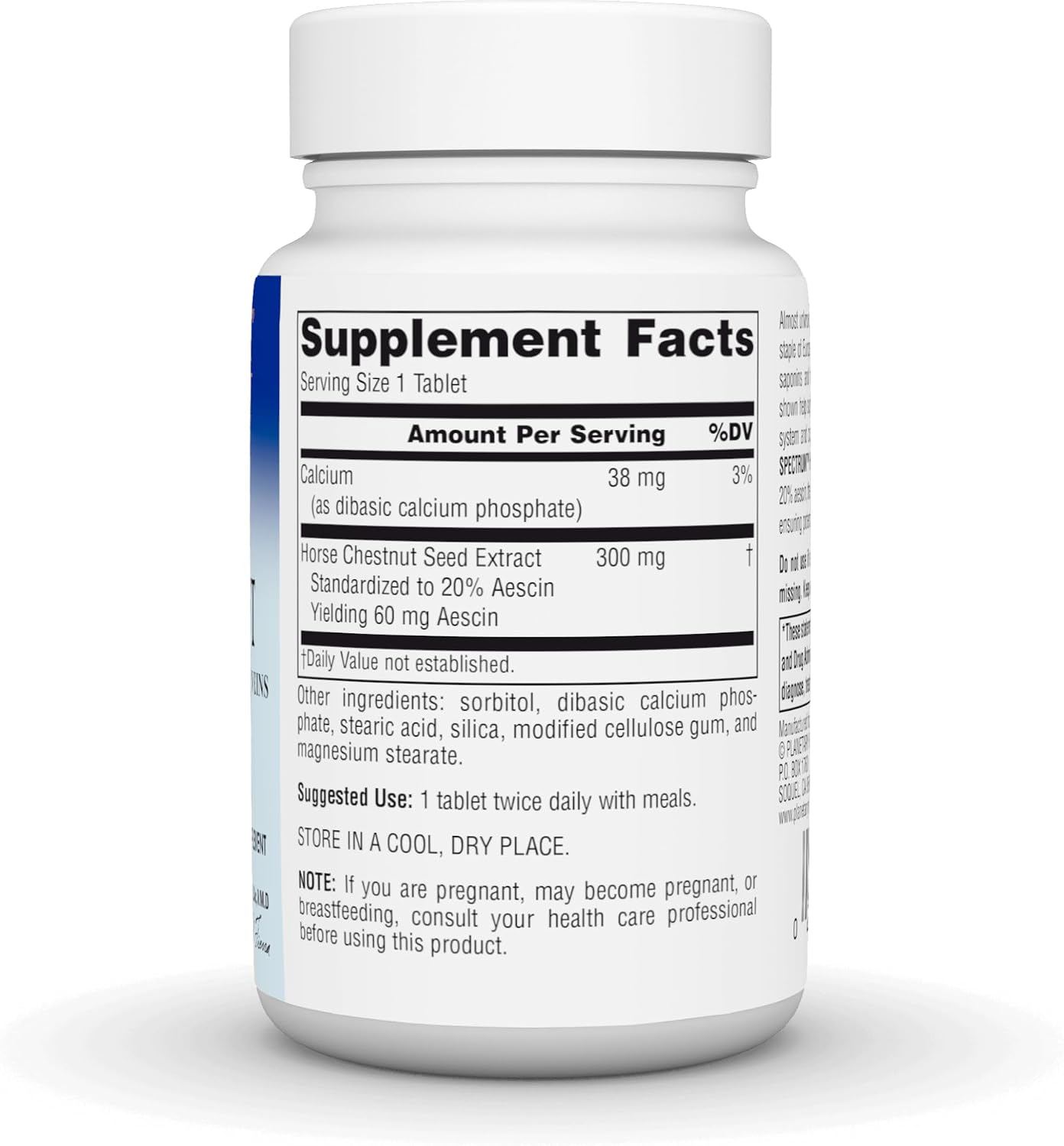 Planetary Herbals Full Spectrum Castaño de Indias, 500 mg - 60 Comprimidos