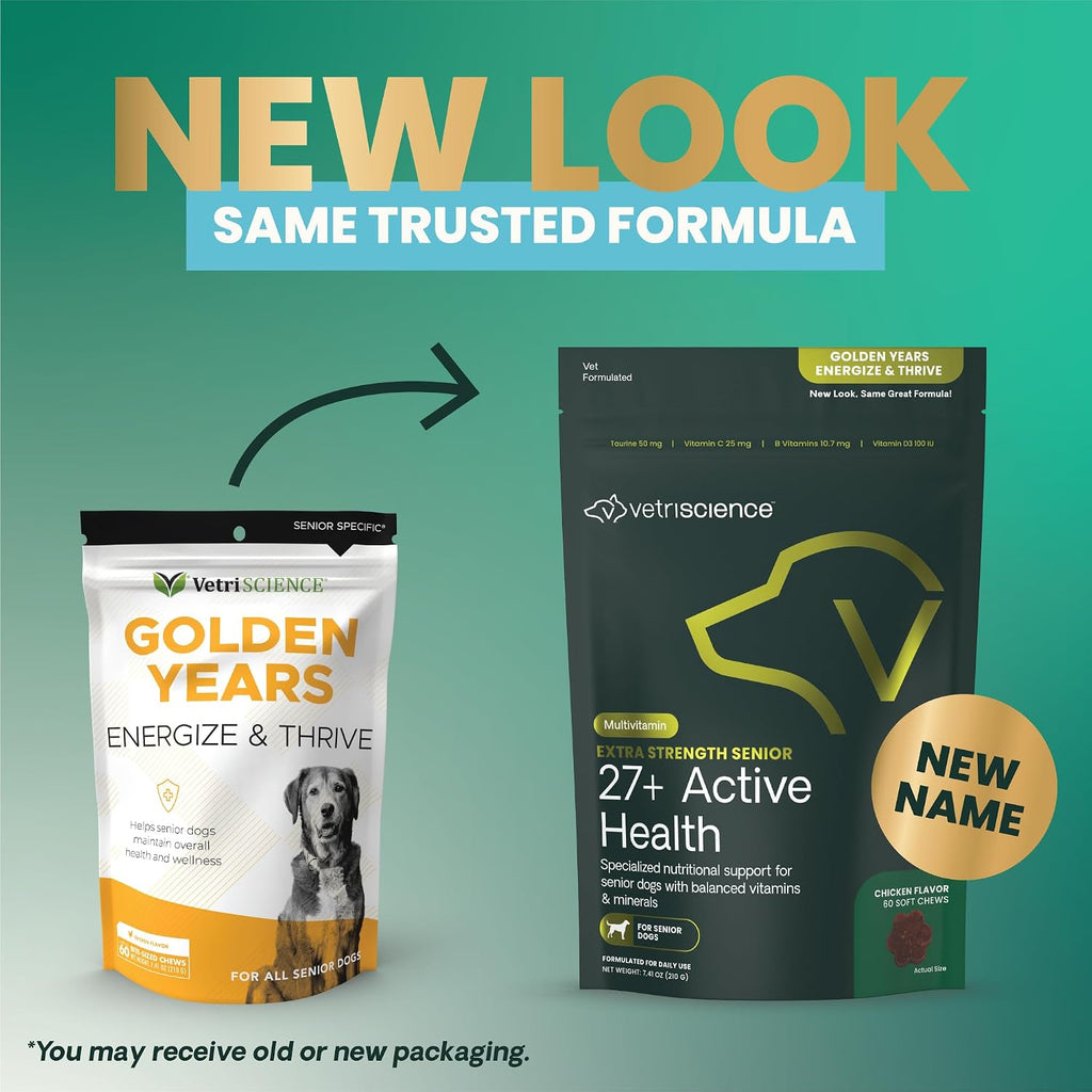 VetriScience Extra Strength Senior 27+ - Multivitamínico para Perros Mayores - 60 Comprimidos