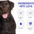 Wonder Paws Aceite de Pescado para Perros - Omega 3 de Salmón, Bacalao y Krill de Alaska - EPA DHA - 946 ml