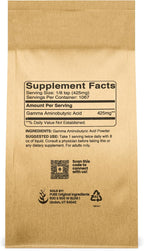 Pure Original Ingredients Gamma Aminobutyric Acid (GABA) en Polvo (1 Lb) - Puro, Sin Rellenos Ni Aditivos, Verificado en Laboratorio