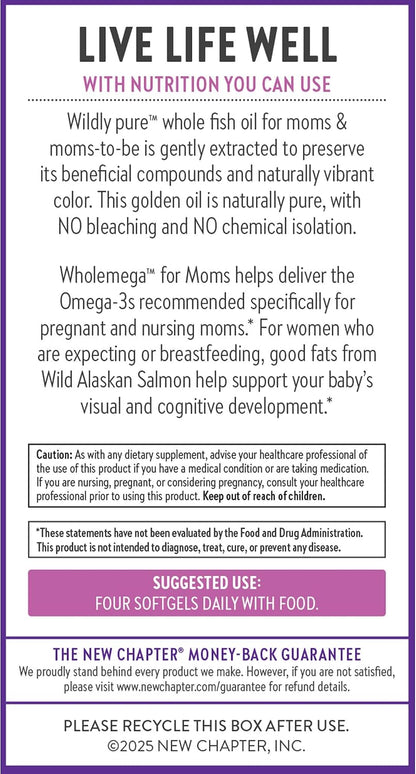 New Chapter Wholemega for Moms - Aceite de – DHA: El DHA contribuye al desarrollo normal del cerebro del feto y – Image 8