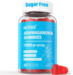 NEVISS Gominolas de Ashwagandha, Magnesio, Rhodiola Rosea y Vitamina B6 - 2000mg - Sin Azúcar