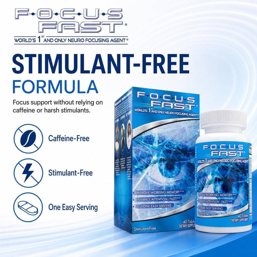 Focus Fast Brain Supplement - Mejora la Memoria, Concentración y Cognición
