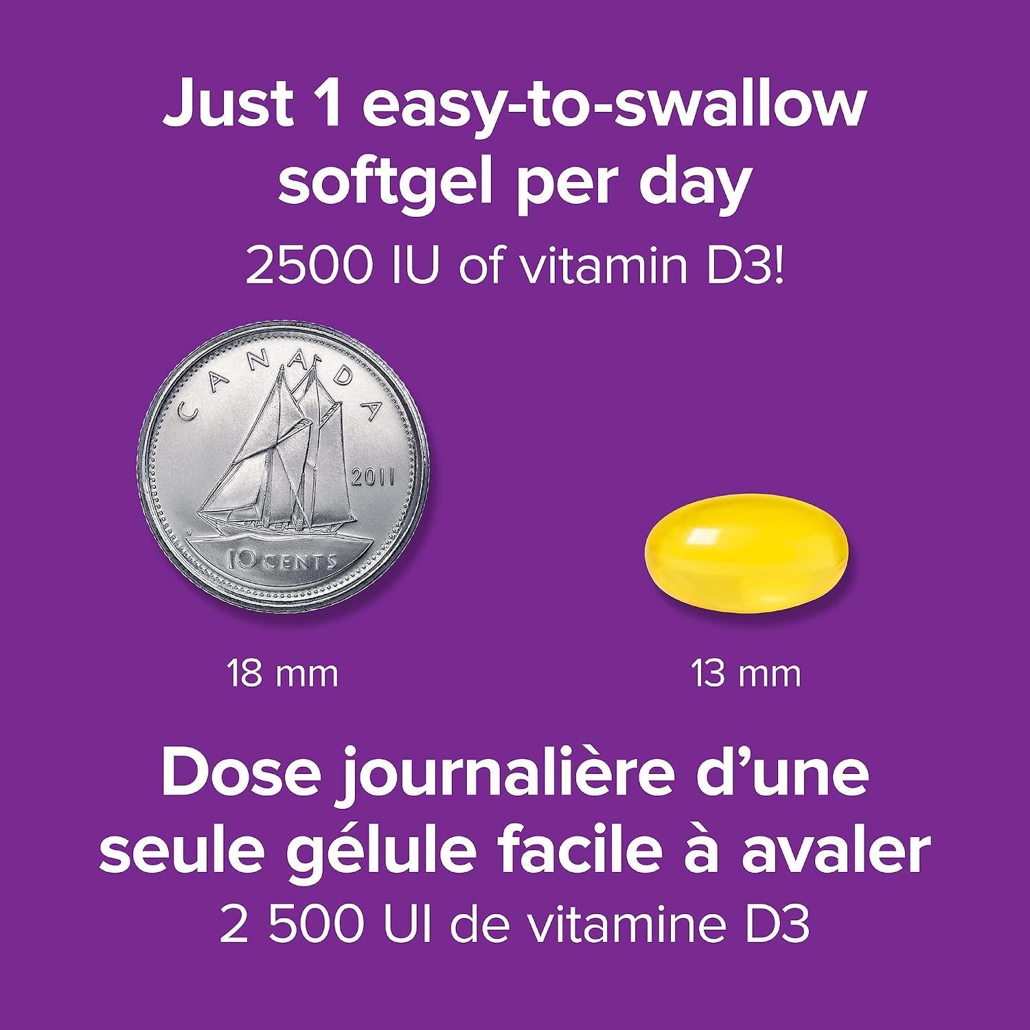 Webber Naturals Vitamina D3 2500 IU Extra Strength, 180 Cápsulas Blandas