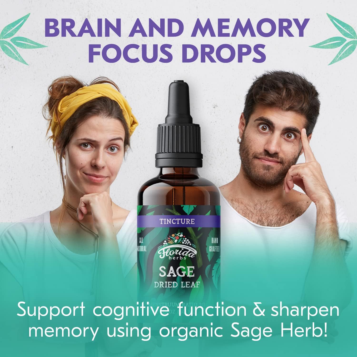 Extracto de Salvia Orgánico – Salvia officinalis – Sin Alcohol – 2 oz