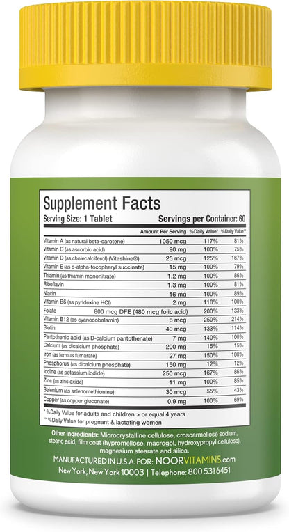 Noor Vitamins Multivitamínico para Mujeres – Fortalecimiento óseo: El calcio y la vitamina D3 ayudan a mantener – Image 2