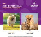 NaturVet VitaPet Multivitamínico Diario para Cachorros con Soporte para el Aliento (70 masticables suaves)