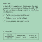 CLEARSTEM - MINDBODYSKIN Hormonal Acne Supplement (No 5-HTP) - Natural DIM Supplement - Skin Care Vitamins - Hormone Balance, Antioxidants - Gluten Free, Cruelty Free - 30 Servings, 90 Capsules
