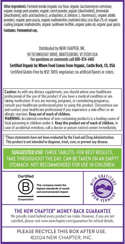New Chapter Advanced Perfect Prenatal Vitamins - 270 comprimidos – Image 7