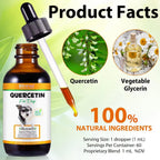 Quercetina para Perros - Alivio de Alergias - Gotas Líquidas Suplemento Herbal - Refuerzo Inmunológico, Antioxidante - 60 ml