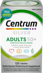 Centrum Silver Multivitamínico para Adultos 50+, 125 Comprimidos