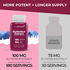 Extracto de Petasites (Butterbur) 100mg - 180 Cápsulas Vegetales - LongLifeNutri