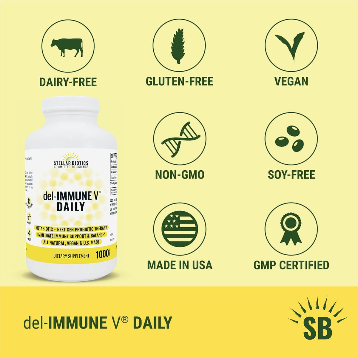 Del-Immune V Daily Metabiótico - Apoyo – Contribución al mantenimiento de una flora intestinal saludable. – Image 2