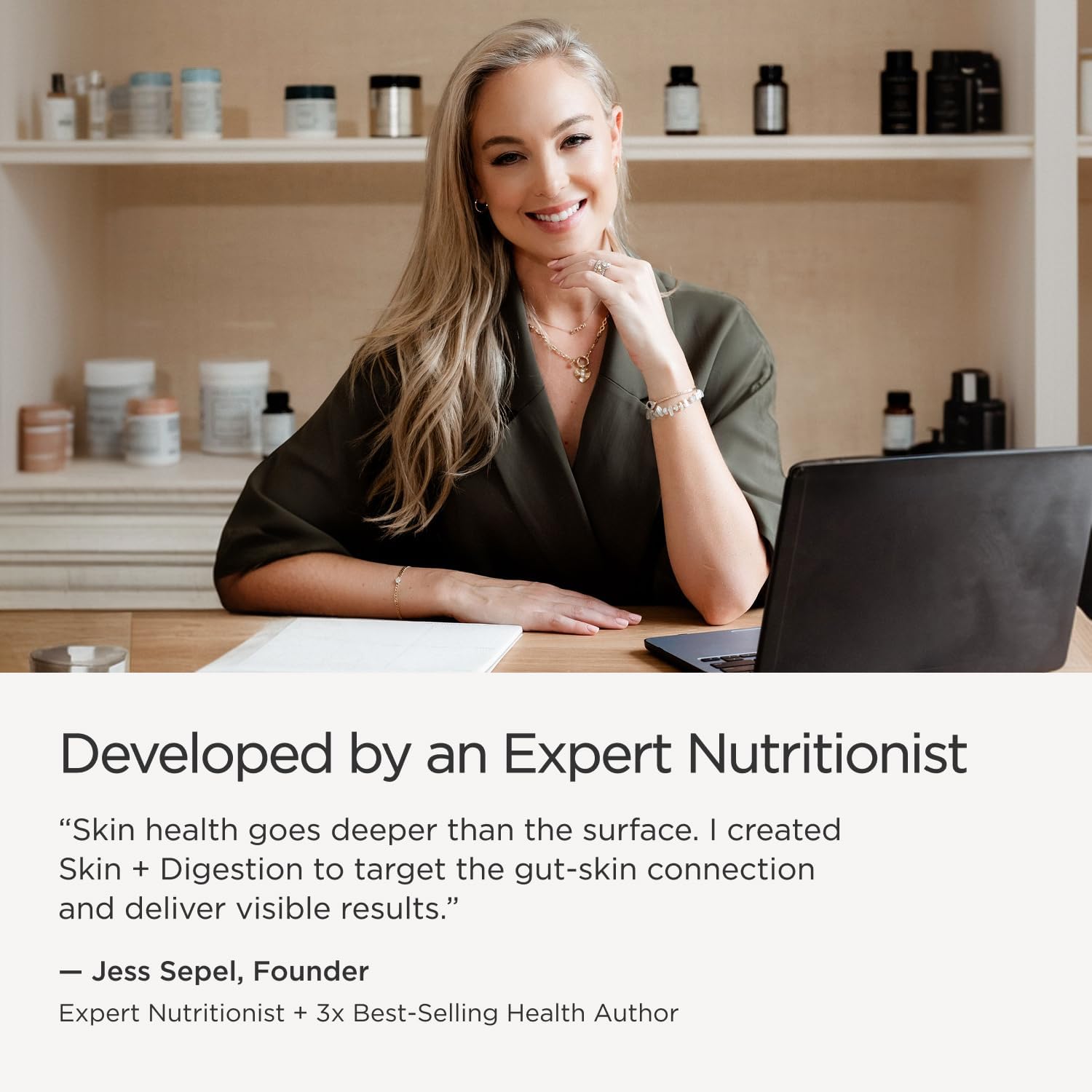 JSHealth Skin and Digestion Formula – Complemento para piel y digestión con Zinc, Bardana y Cúrcuma (60 Comprimidos)