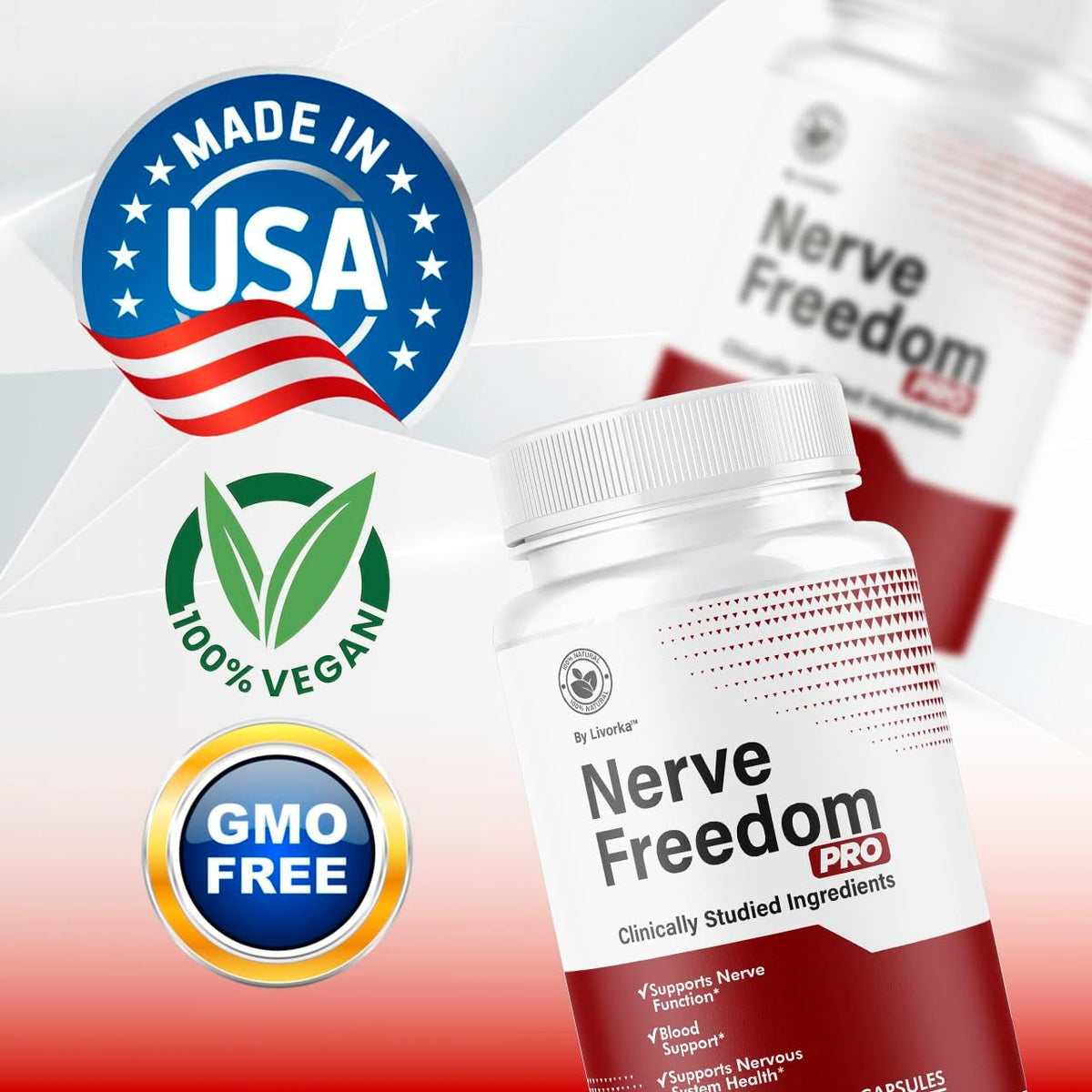 (5 Pack) Nerve Freedom Pro - 300 Cápsulas, Fórmula Avanzada - görsel 4