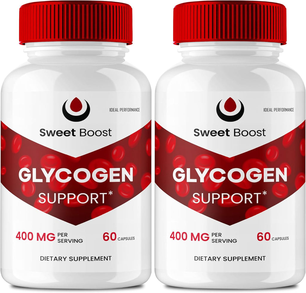 Sweet Boost Cápsulas, Suplemento Dietético de Glucógeno, Fórmula Avanzada de Máxima Potencia, 2 Paquetes