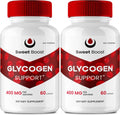 Sweet Boost Cápsulas, Suplemento Dietético de Glucógeno, Fórmula Avanzada de Máxima Potencia, 2 Paquetes