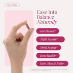 Pure Prana Shatavari Cápsulas para Mujer, Equilibrio Hormonal y Alivio del SPM con Ashwagandha - Suplemento Ayurvédico Vegano
