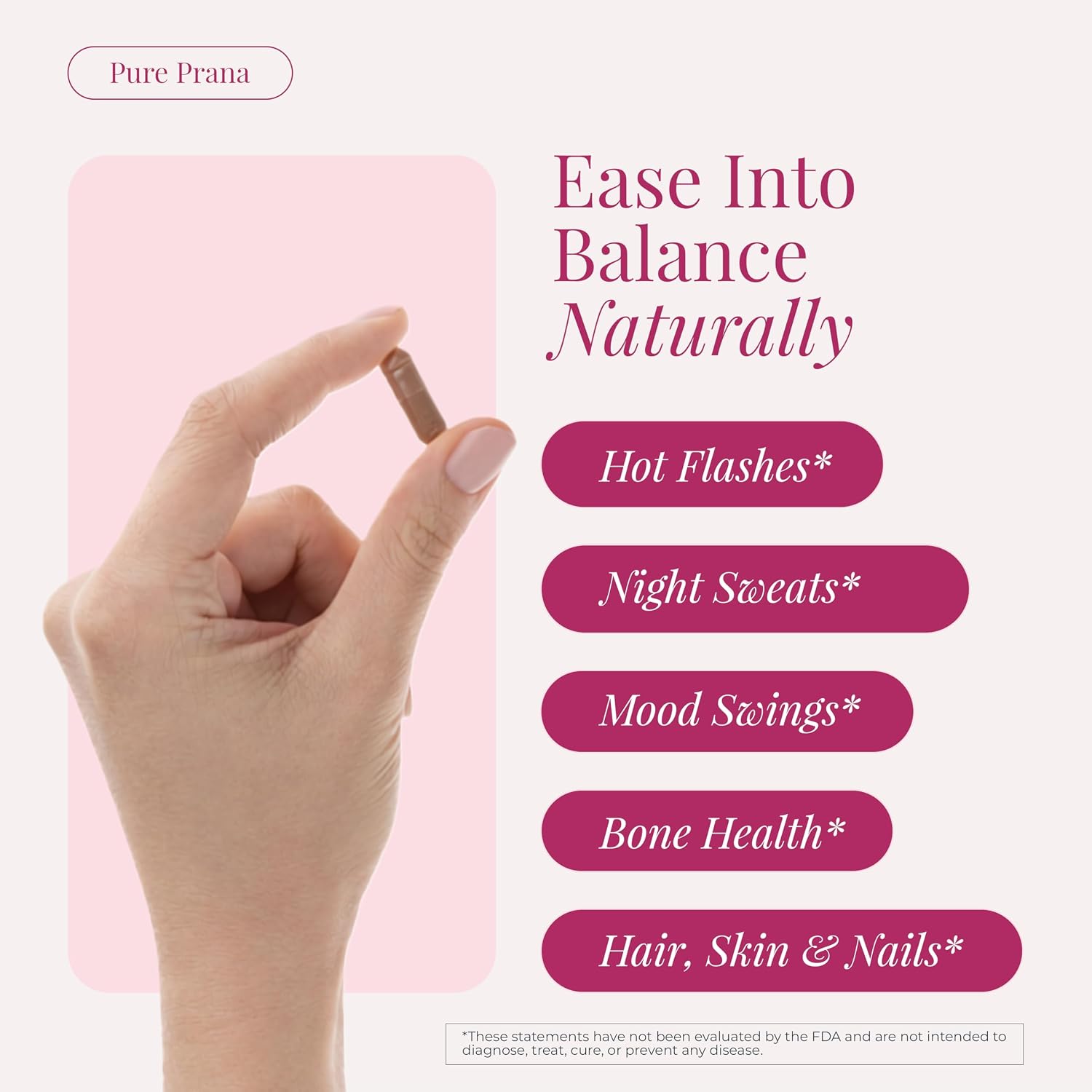 Pure Prana Shatavari Cápsulas para Mujer, Equilibrio Hormonal y Alivio del SPM con Ashwagandha - Suplemento Ayurvédico Vegano