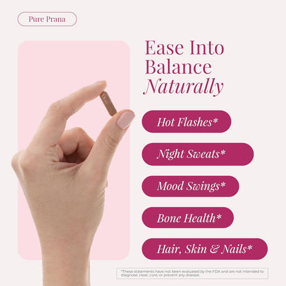 Pure Prana Shatavari Cápsulas para Mujer, Equilibrio Hormonal y Alivio del SPM con Ashwagandha - Suplemento Ayurvédico Vegano – Image 3