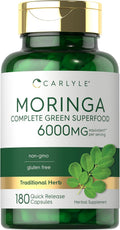 Carlyle Moringa Oleifera - 180 Cápsulas - Superalimento Verde